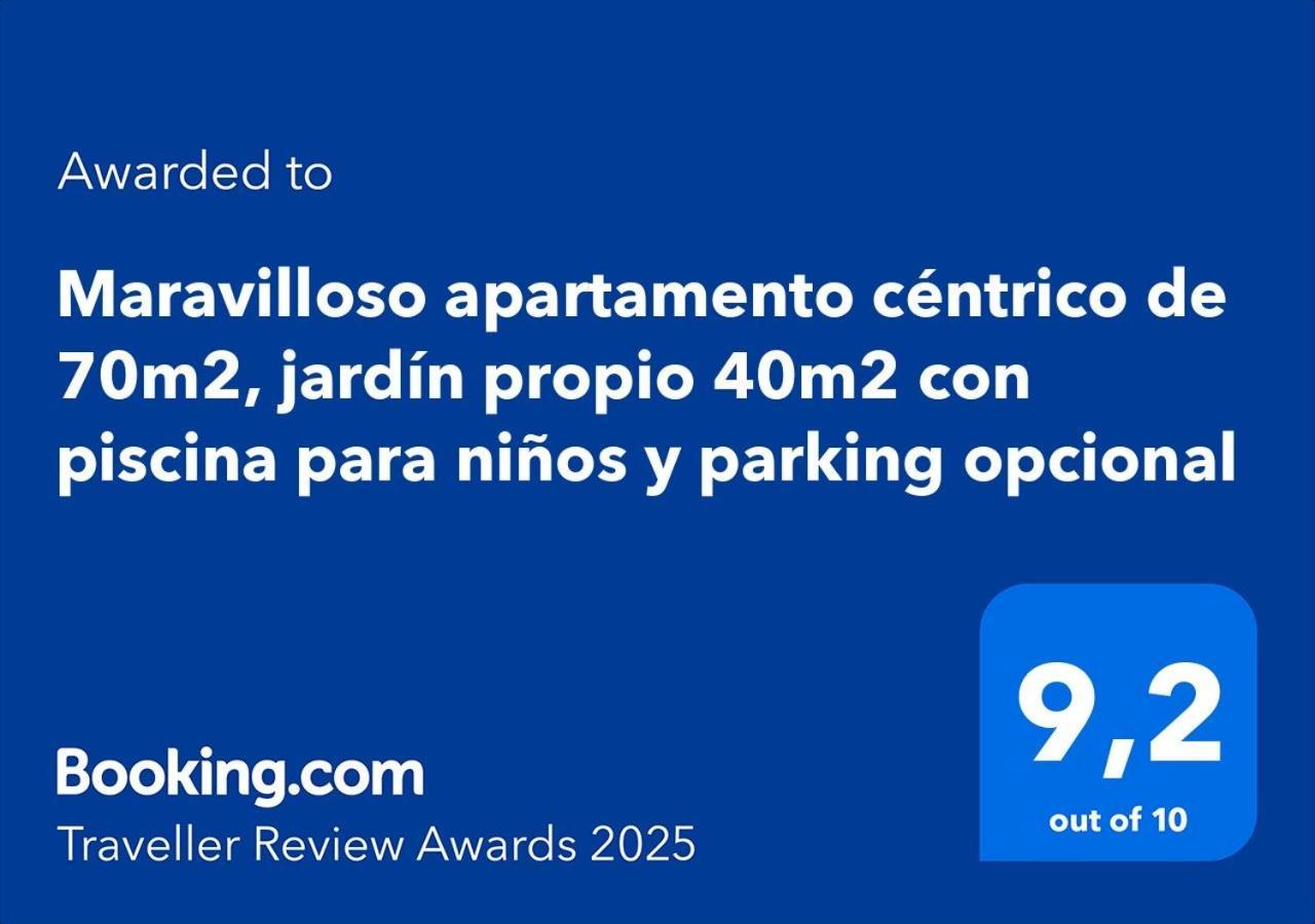 Maravilloso Apartamento Centrico De 70M2, Jardin Propio 40M2 Con Piscina Para Ninos Y Parking Opcional マラガ エクステリア 写真